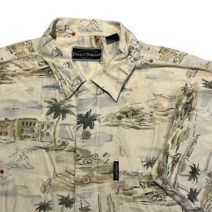 Vintage Men’s Large Hawaiian‎ Surfing Men’s Light Weight Button Down Shirt